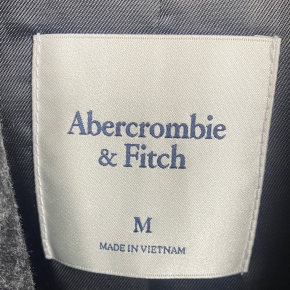 Abercrombie & Fitch Women’s Wool Blend Houndstooth Blazer - Gray/Black - Size M - Picture 4 of 11